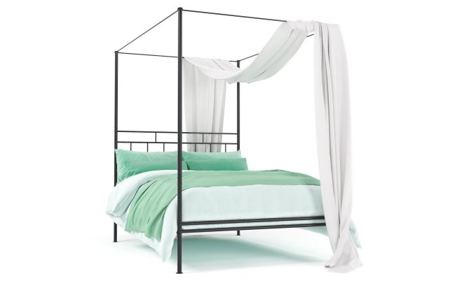 charlotte white low end bed