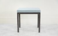 Old Mill Upholstered Bench Teal Side Cropped