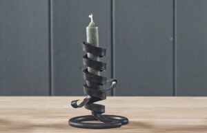winding candlestick hand forged