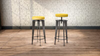333T Ind Stool Straight Yellow