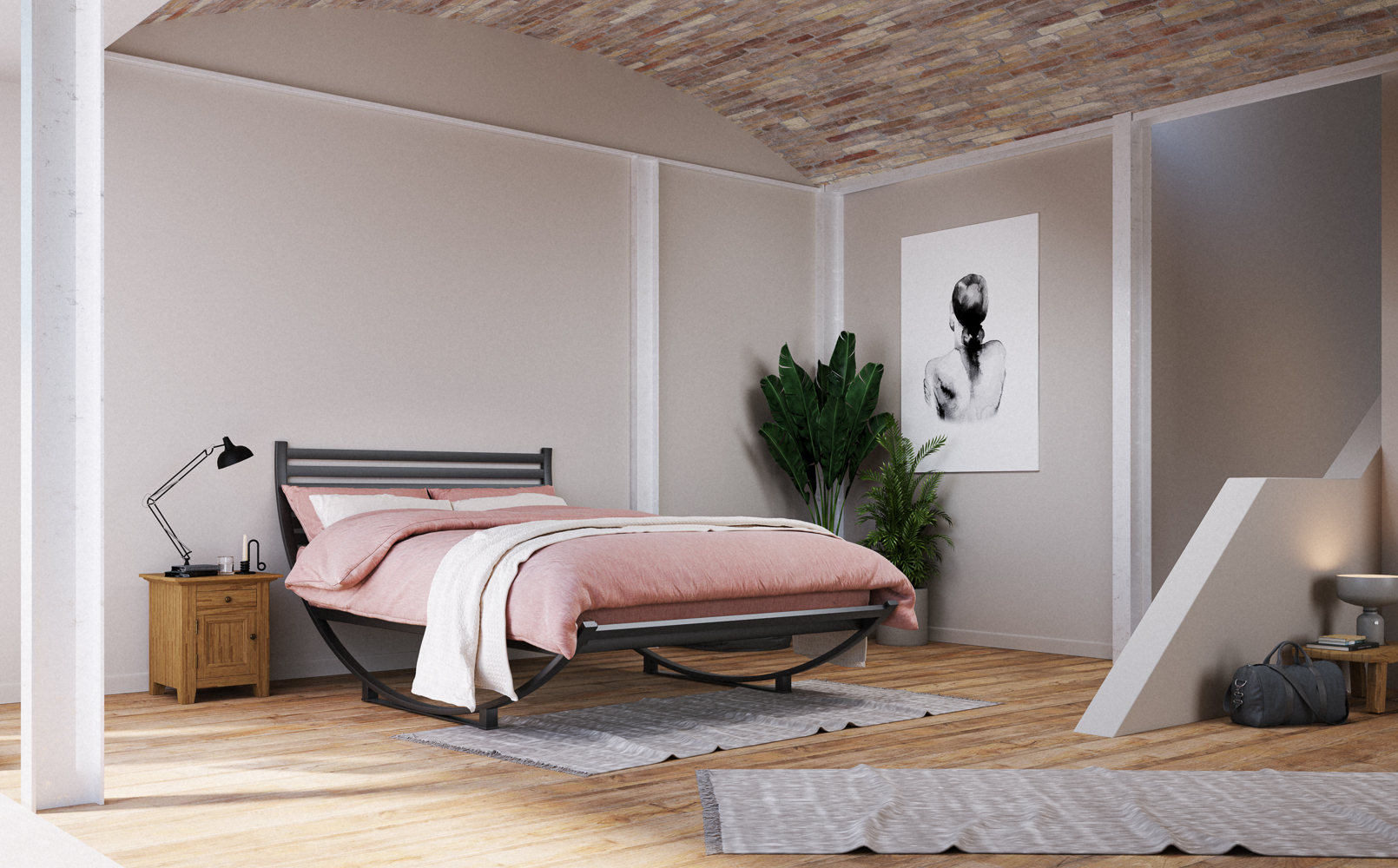 Sleighbed Brick Roof room cropped