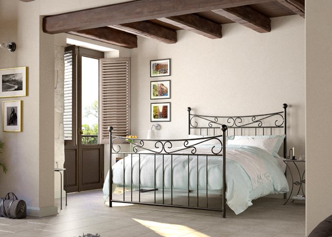 Bella Iron Bed in Black