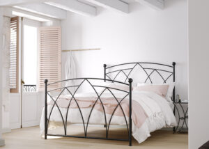 Chalice Iron Bed in Black