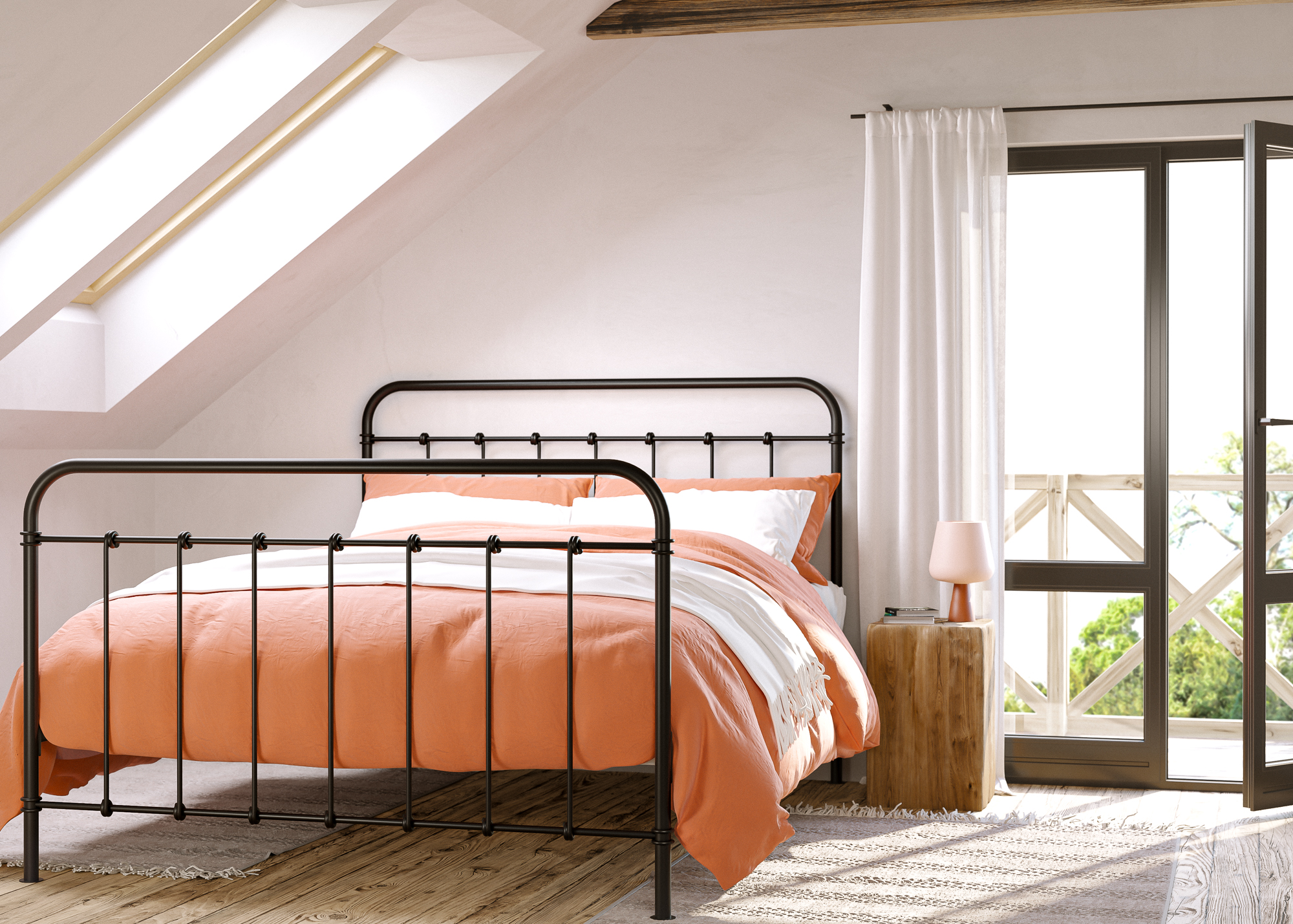 Florence Iron Bed in Black