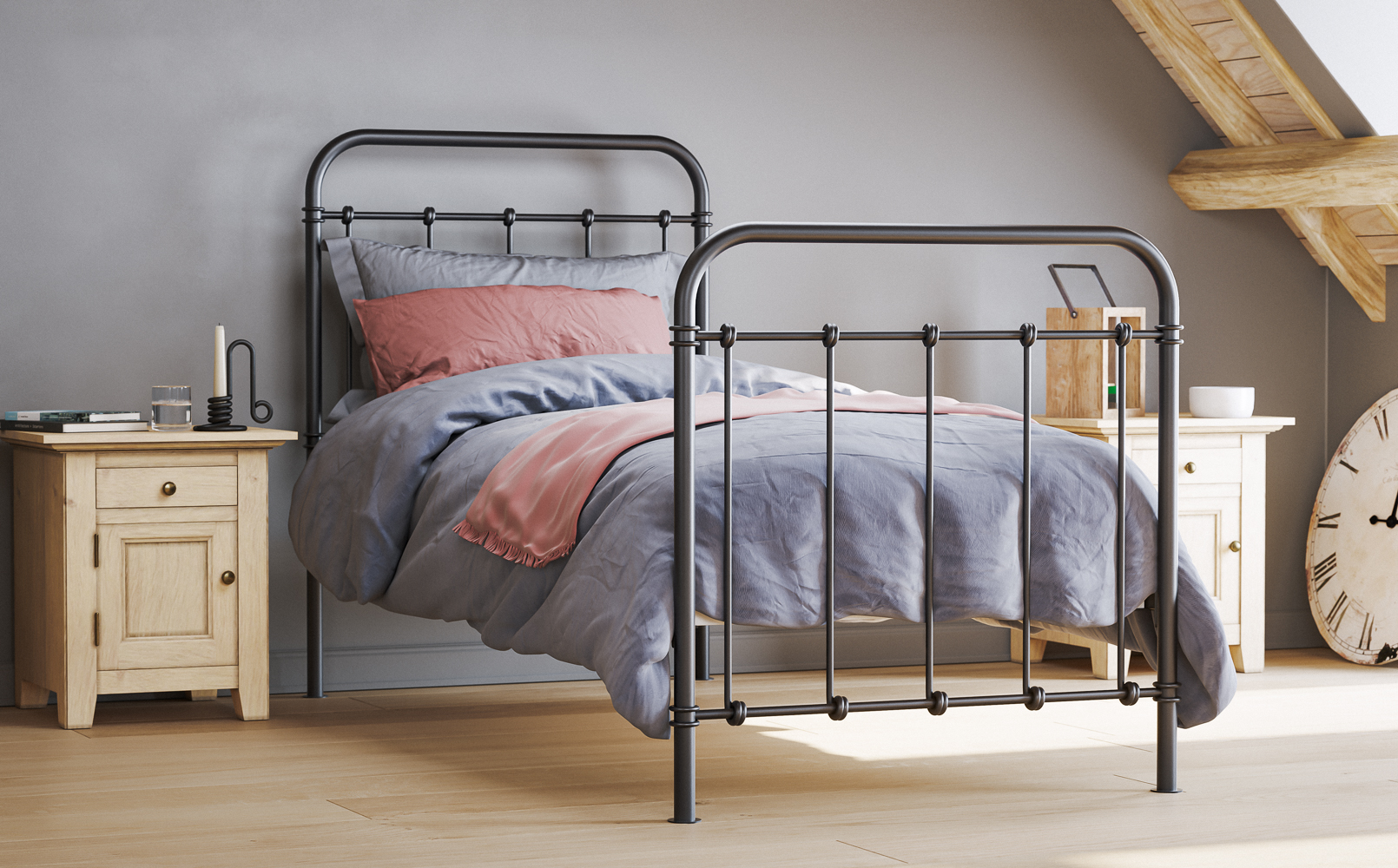 Florence Single Bed - Black