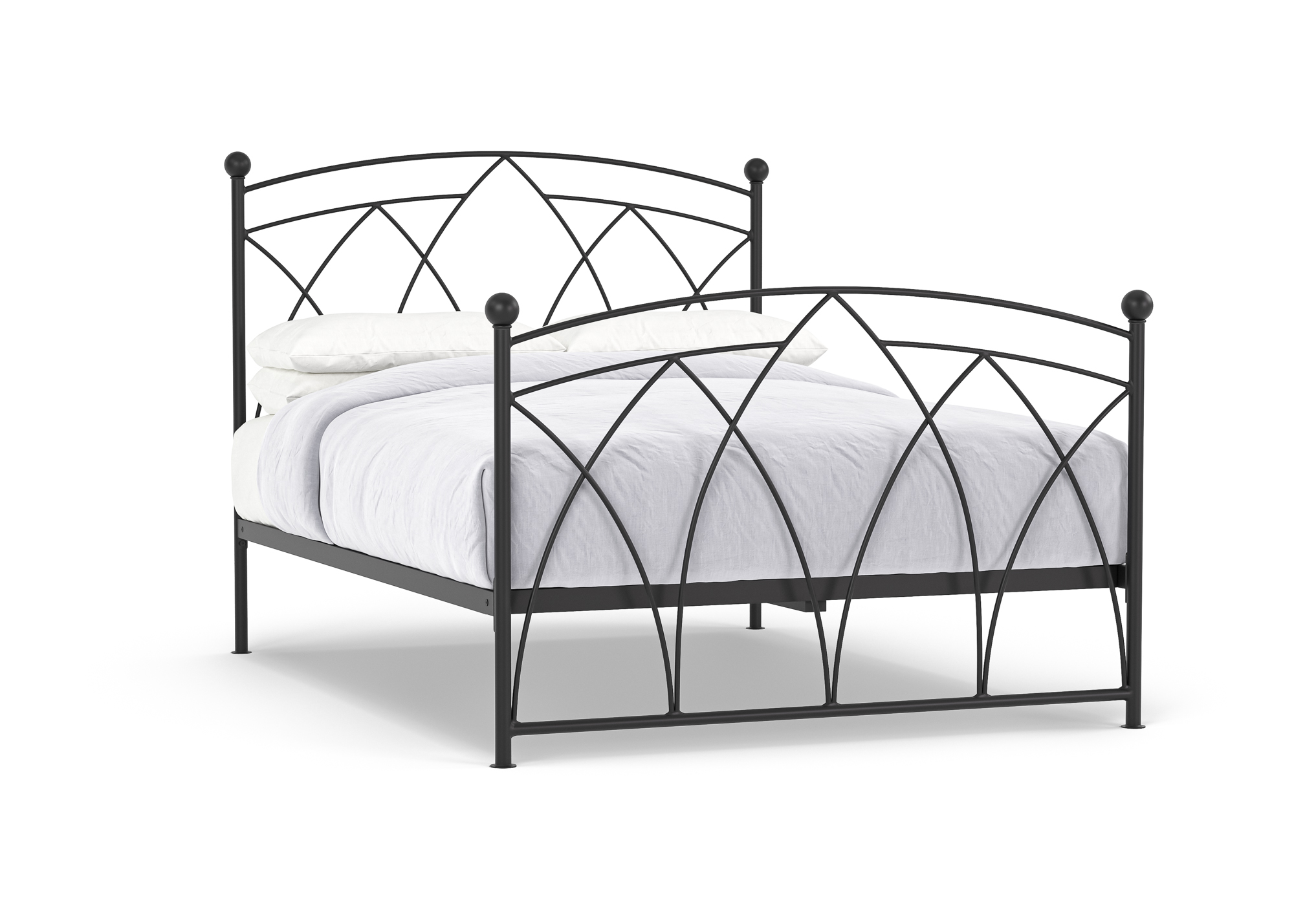 Chalice Iron Bed in Black