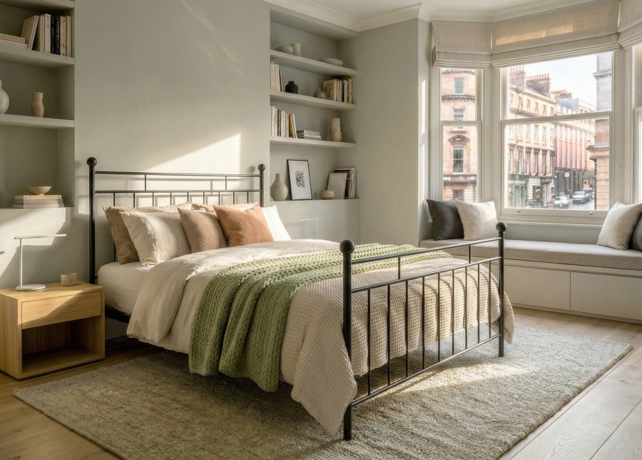 Charlotte Iron Bed in Black