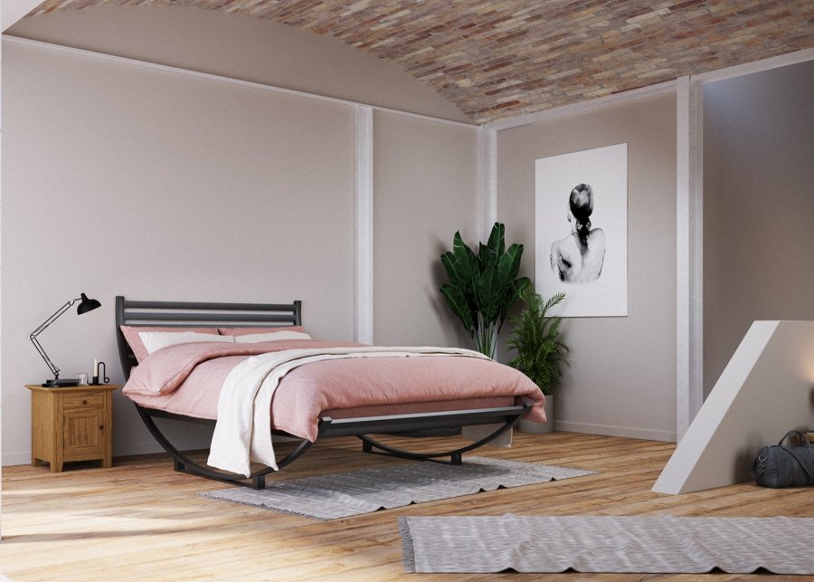 Sleigh Iron Bed