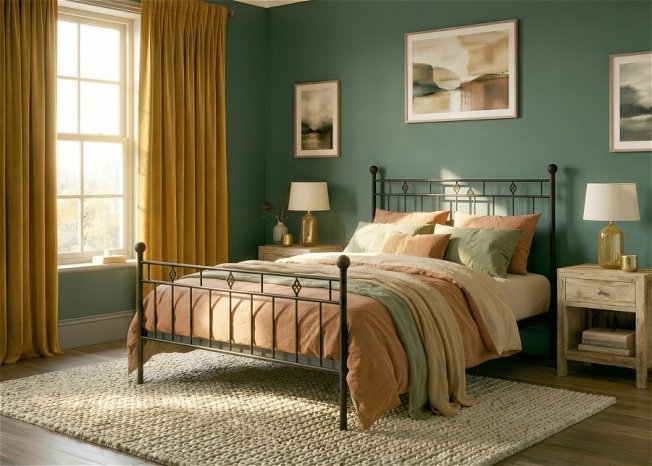 victorian iron bed in king size