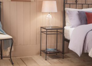 Square Bedside Table in Black