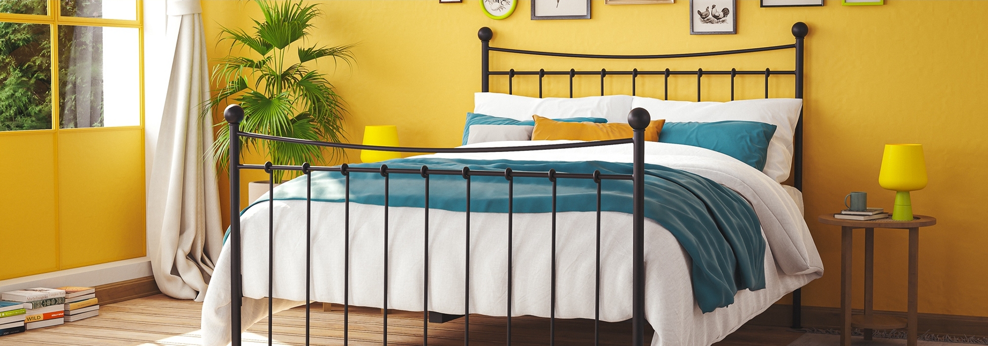 Coppelia Iron Bed with 10% off sign